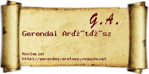 Gerendai Arétász névjegykártya